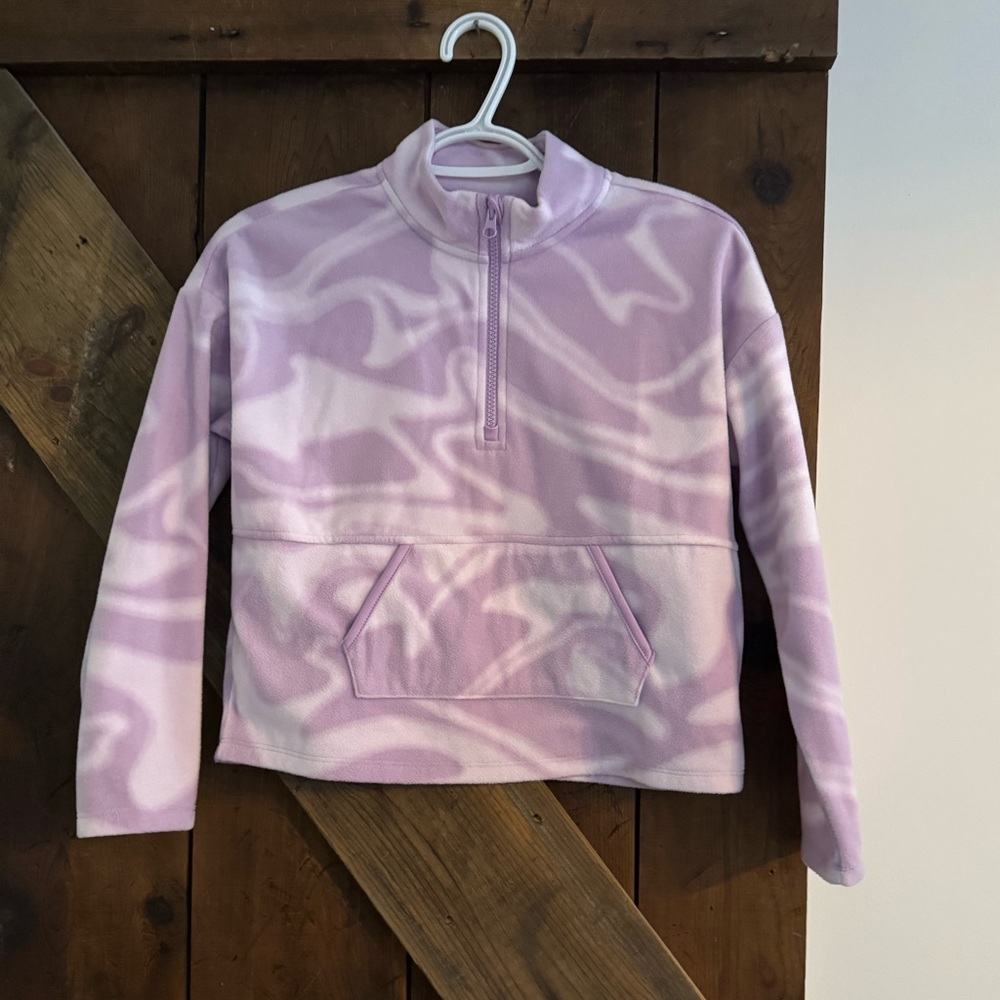 4/$12 Kids Lavender Fleece Quarter-Zip Sweatshirt